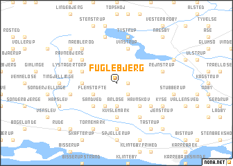 map of Fuglebjerg