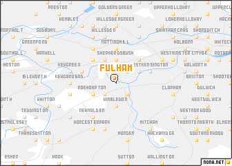 map of Fulham