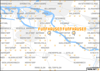 map of Fünfhausen