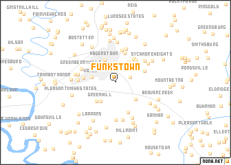 map of Funkstown