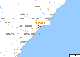 map of Furci Siculo