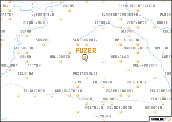 map of Füzér