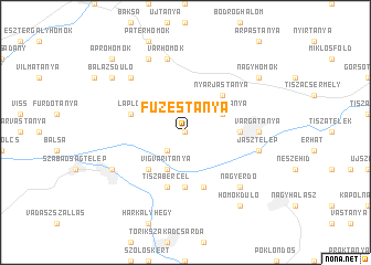 map of Füzestanya