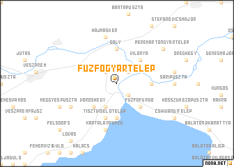 map of Fůzfőgyártelep