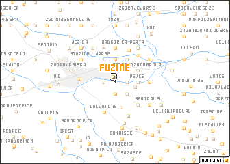 map of Fužine