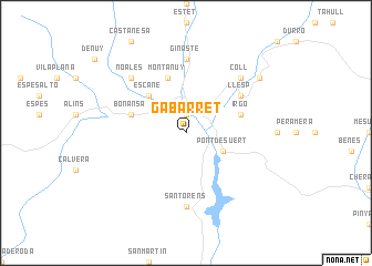 map of Gabarret