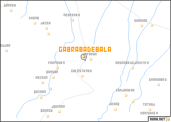 map of Gabr Ābād-e Bālā