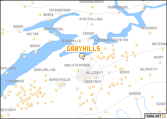 map of Gaby Hills