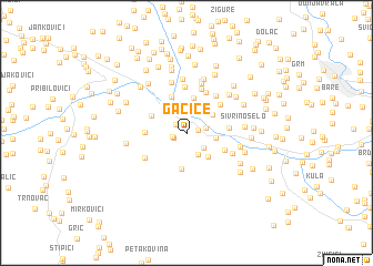 map of Gaćice