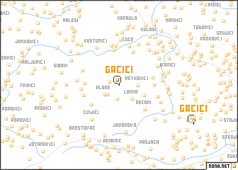 map of Gačići