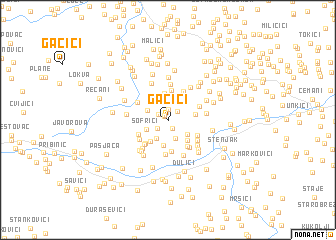 map of Gačići