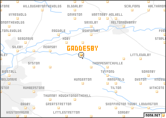 map of Gaddesby