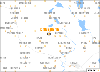 map of Gådeberg