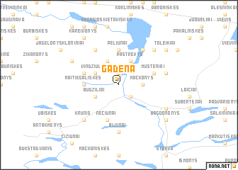 map of Gadėna