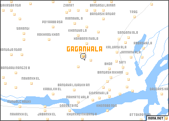 map of Gagānwāla