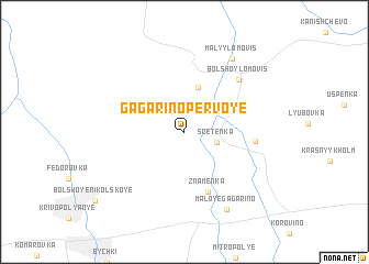map of Gagarino Pervoye