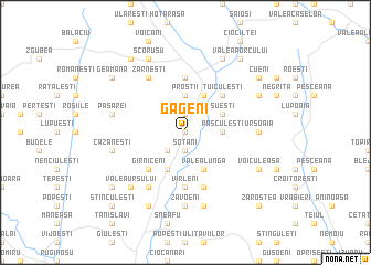 map of Găgeni