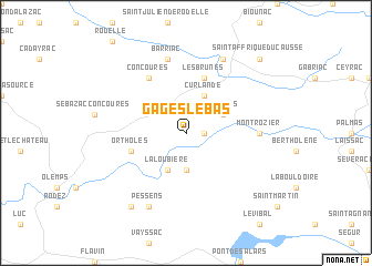 map of Gages-le-Bas