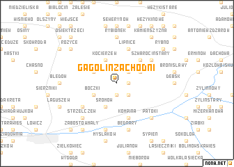 map of Gągolin Zachodni