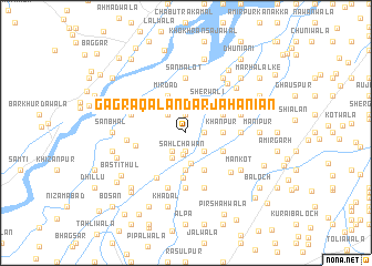 map of Gagra Qalandar Jahāniān