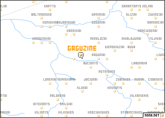 map of Gagužinė