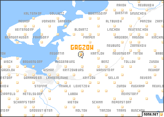 map of Gagzow