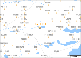 map of Gailīši