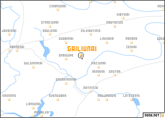 map of Gailiūnai