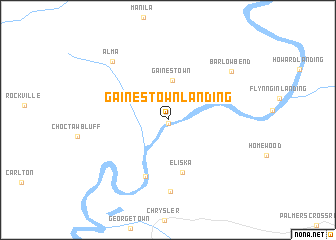 map of Gainestown Landing