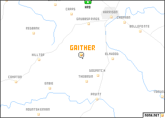 map of Gaither