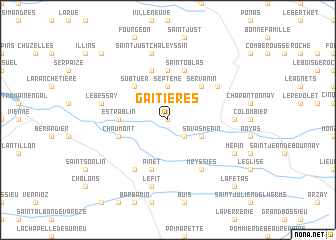 map of Gaitières