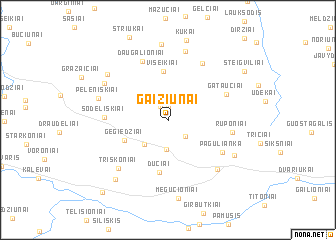 map of Gaižiūnai