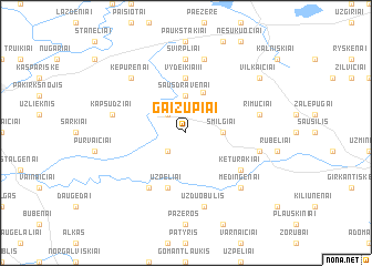 map of Gaižupiai