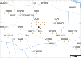 map of Gajac