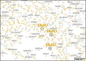 map of Gajići