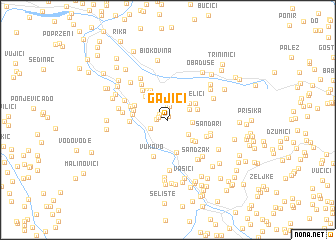 map of Gajići