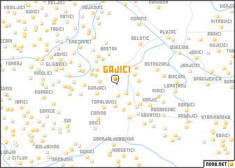 map of Gajići