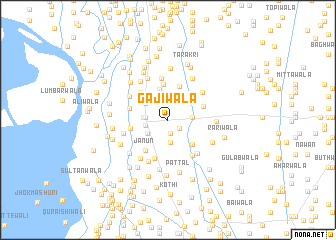 map of Gājīwāla