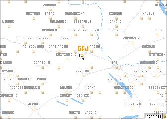 map of Gaj