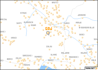 map of Gaj