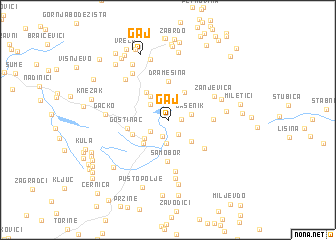 map of Gaj