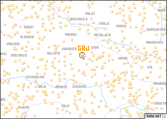 map of Gaj