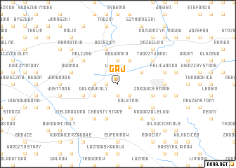 map of Gaj