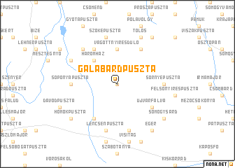 map of Galabárdpuszta