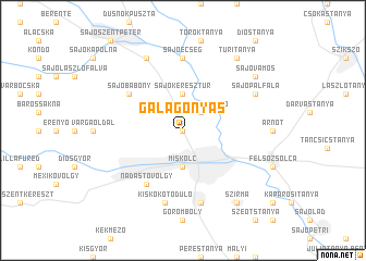 map of Galagonyás