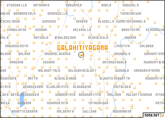 map of Galahitiyagama