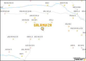 map of Galamuiža