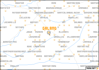 map of Galand