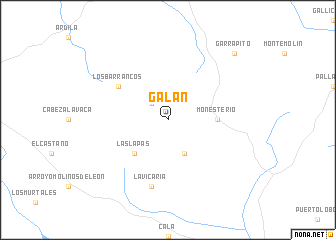 map of Galán