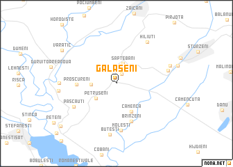 map of Gălăşeni